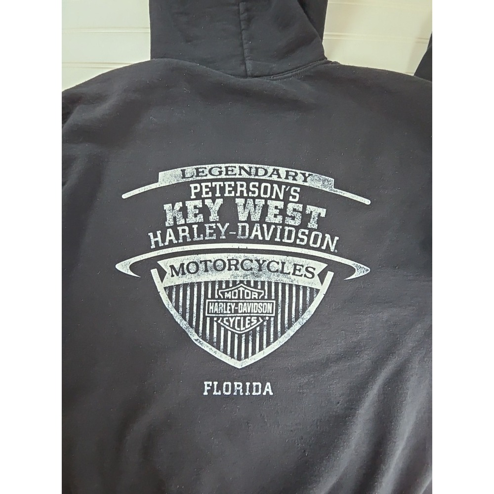 Harley Davidson Motorcycles Key West Florida BLACK Hoodie Men's size Medium